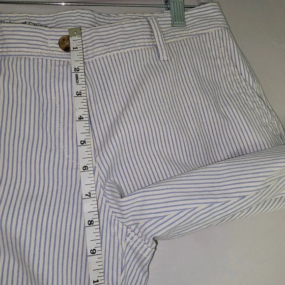 Talbots size 4P blue and white pinstriped relaxed chino pants, ankle length - Picture 7 of 8